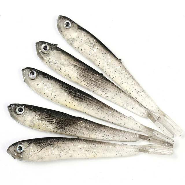 10Pcs Fishing Jig Wobblers Soft Lures Swimbaits 8cm 11cm Silicone  Artificial Baits 3D Eyes for Carp