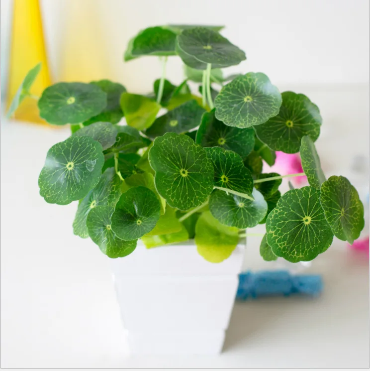 

Little Money Leaf Green Plant Bound Be 12 Head Lotus Leaf Small Lotus Leaf Handfeel Small Lotus Leaf High-quality Imitation Graf