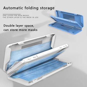 

Two-double Mask Storage Box Dustproof Mask Holder Snap-on Temporary Folder