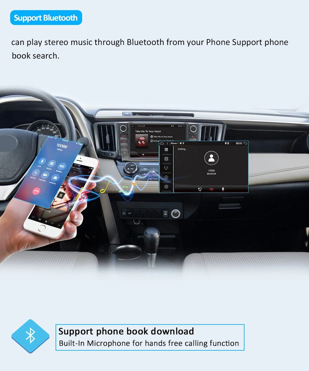 Best 2 din android 9.0 for Toyota Rav4 fit to 2013-2015 year 8 core car dvd radio player audio stereo free gps rear camera map 8inch 10