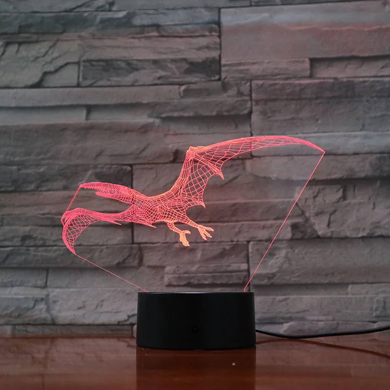 3D-1267 Летучая Мышь Дизайн 3D лампа ночник USB/батарея работает Led ночник лампа визуальный световой эффект прекрасный подарок