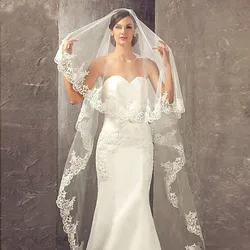New Style White Water Soluble Lace Veil Factory Direct Sales 3 M Wedding Dress Veil European and American Bride Veil