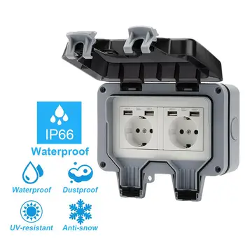 

Outdoor Socket Plug Case IP66 Weatherproof High-performance Plug Base For Indoors Outdoors For Indoors Outdoors Industrial Socke