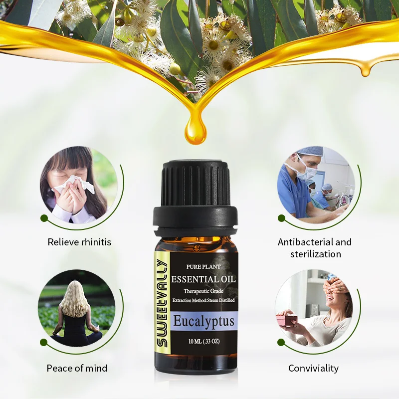 

10ml Eucalyptus Essential Oil for Relieve Stress Fruit Humidifier Aromatherapy Fragrance Essential Oils Aromatherapy Oil