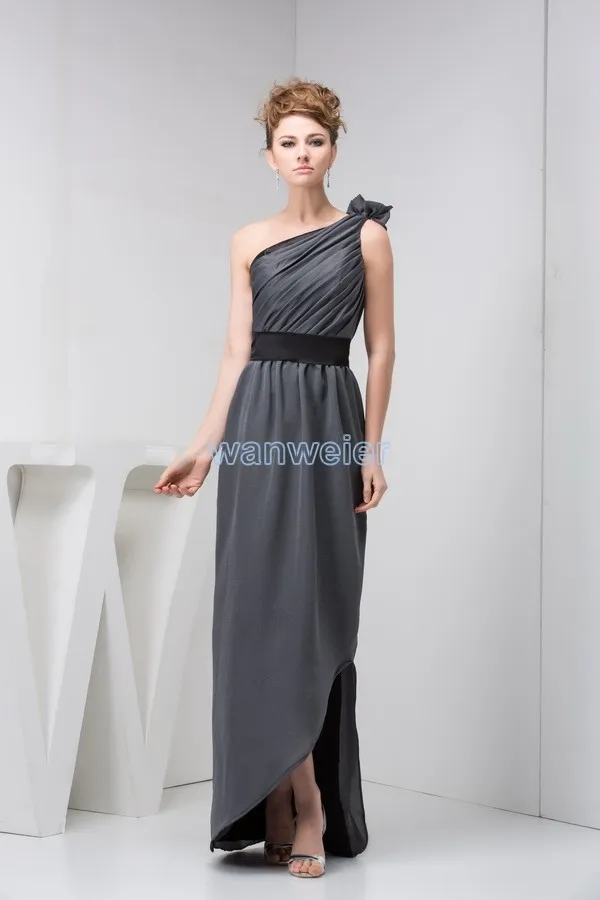 

free shipping 2014 new design hot seller custommde size/color pageant dress evening gown one shoulder plus size evening dress