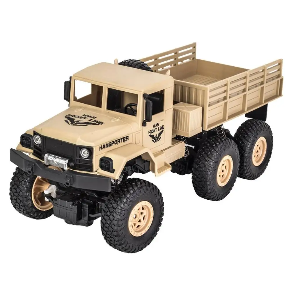 JJRC/Q69 6WD 1/18 RC Автомобиль 2,4G внедорожник военный грузовик с дистанционным управлением 10 км/ч Радиоуправляемый гусеничный альпинистский автомобиль игрушка RTR - Цвет: Цвет: желтый