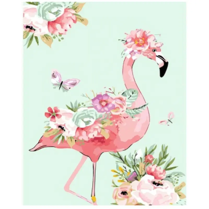 

GATYZTORY 60x75cm Flamingo Animal DIY Painting By Numbers HandPainted Painting Canvas Colouring Artwork Home Decor Fun at Home