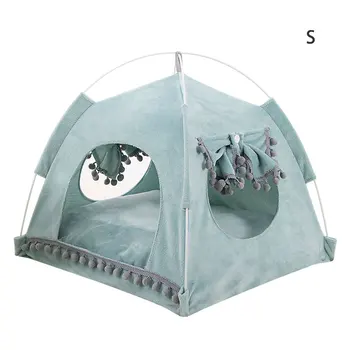 

Portable Foldable Pet Dog Tent House Breathable Print Pet Cat House with Net Outdoor Indoor Mesh Cat Small Dog Tent House