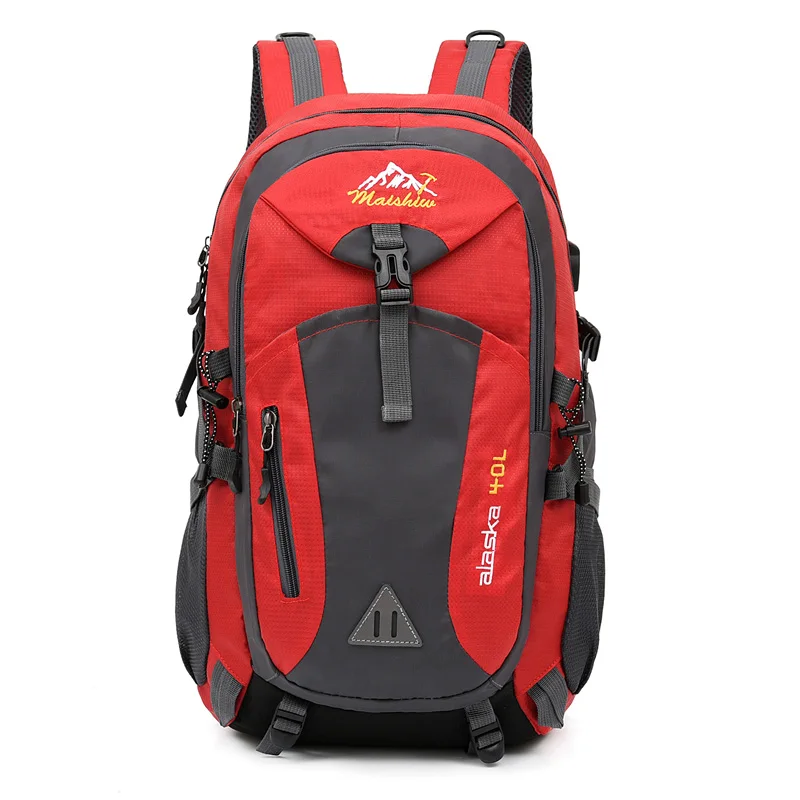40L Waterproof Men's bag for Male Backpack Travel Sport bag pack Outdoor Unisex Mountaineering Hiking Climbing Camping Bagpacks - Цвет: Красный