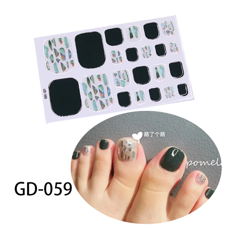 1 лист Модные Разноцветные стикеры на ногти полное покрытие самоклеющиеся лаки для ногтей Обертывания для ног наклейки для беременных женщин доступны