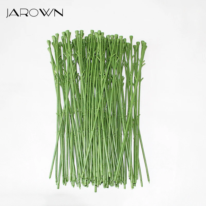 JAROWN 30Pcs Flower Stub Stems Paper Green Floral Tape Iron Wire Artificial Flower Stub Stems DIY Craft Decor Soap Flowers Stem