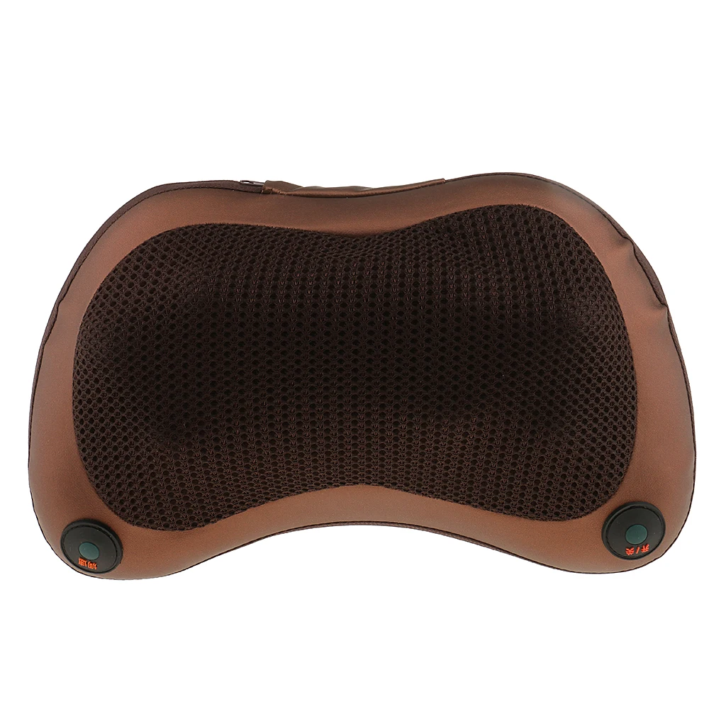 

Massage Pillow with 8 Balls Shiatsu Deep Kneading Massager Relax Neck Shoulder for Pain Relief Car Home Office Use - EU Plug