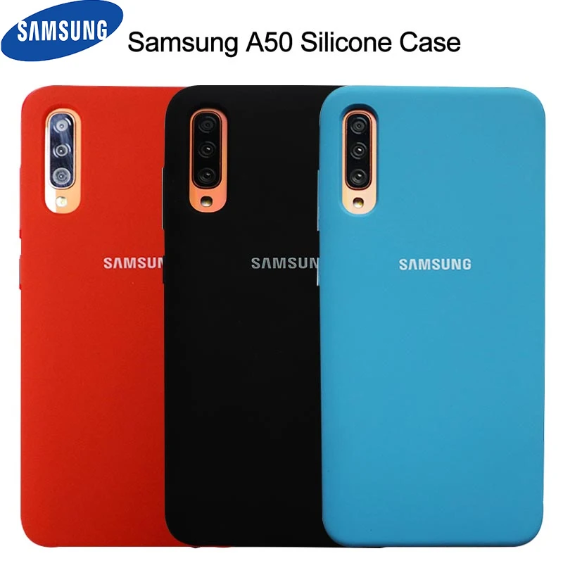 samsung a50 чехол Samsung A50 Чехол Оригинальный жидкий силикон мягкий защитный накладка