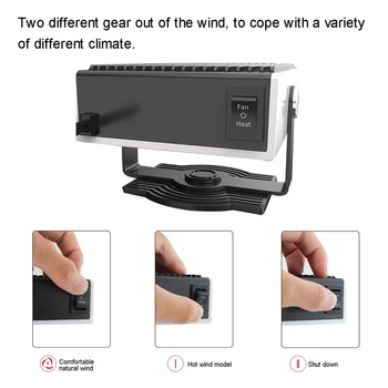 

New Universal Car Heater Fan 12V 500W High Power Defroster Defogger Portable Car Windows Demister