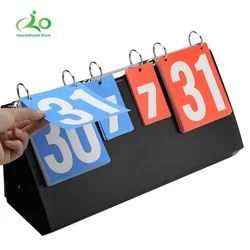 Sports Scoreboard Desktop Portable Flip 4-digit Scoreboard Sports Basketball Volleyball Tennis Table Tennis Hockey Scoreboard