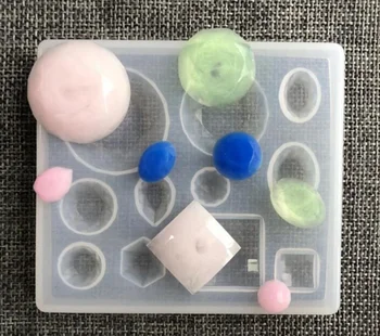 

New diamond face water drop square Gemstone Pendant Earring shape drop gel silicone mold
