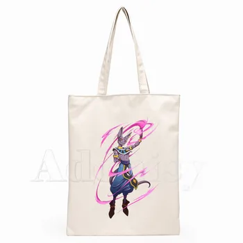 

Dragon Ball Z Goku Vegeta Japanese Anime Tote Bag Unisex Canvas Bags Shopping Bags Printed Casual Shoulder Bag Foldable