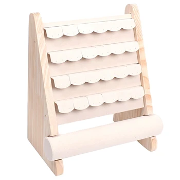 

Wooden Jewelry Organizer Display Rack Storage Earrings Bracelet Shoe Rack Display Stand