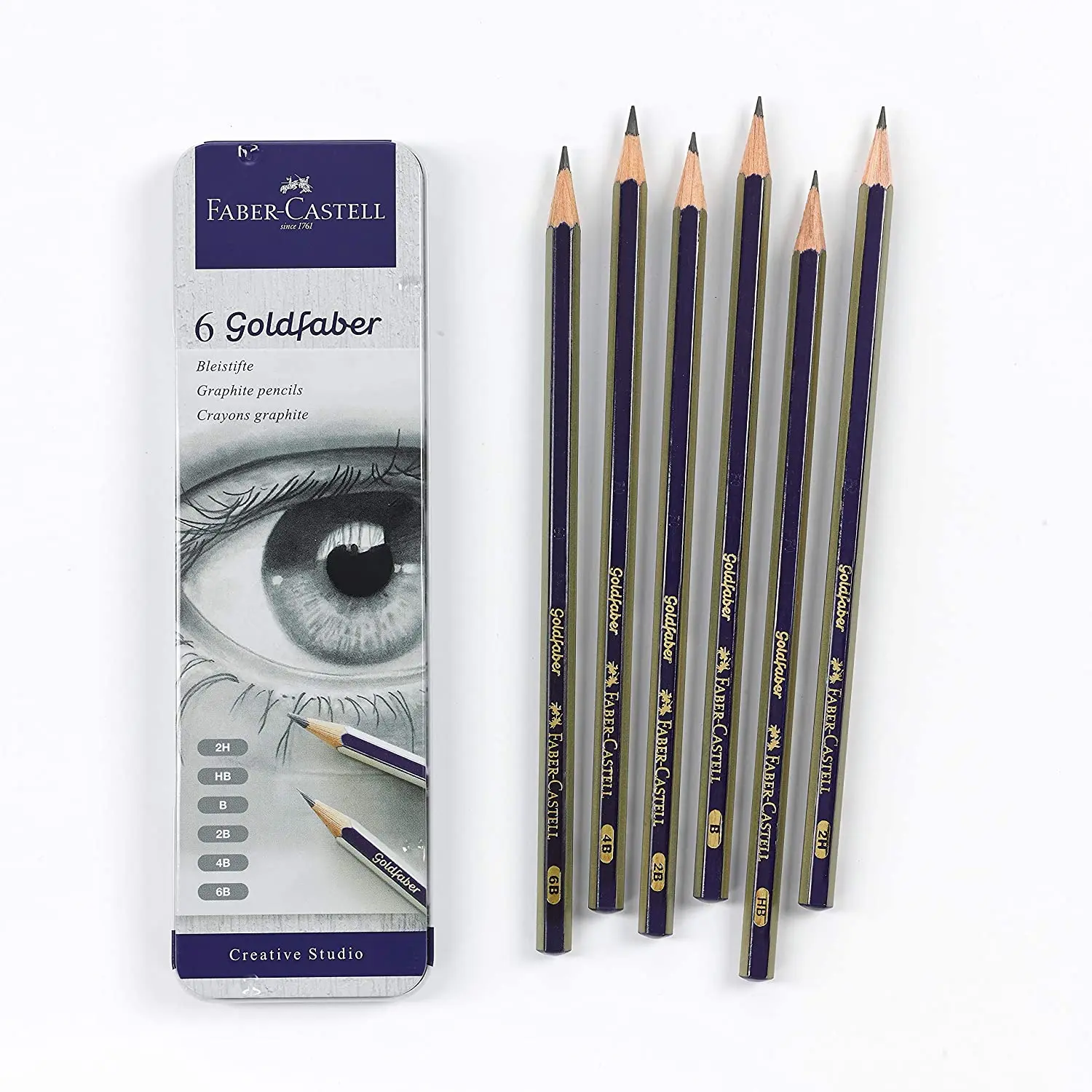 Faber Castell – Ensemble De Crayons De Dessin En Graphite Pour Artistes,  2h, Hb B 2b 4b 6b, Pour Croquis, Fournitures Scolaires - Crayons Classiques  - AliExpress