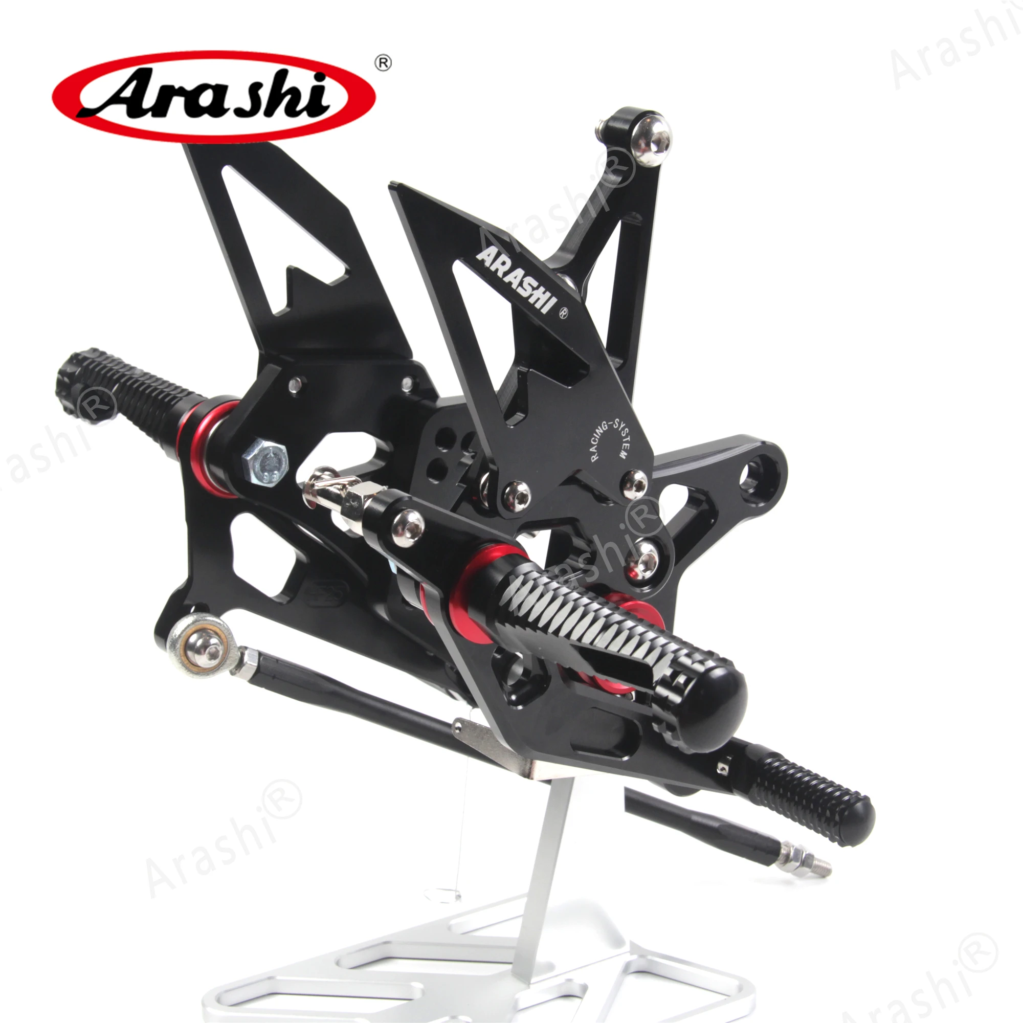 Араши ниндзя ZX6R 09-14 подножки Rearset регулируемая подножка подножки для KAWASAKI ZX-6R ZX636 2009 2010 2011 2012 2013