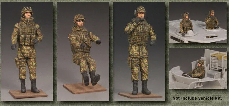 В разобранном виде 1/35 современный танк-(3 фигурки) смола фигура Неокрашенная модель комплект