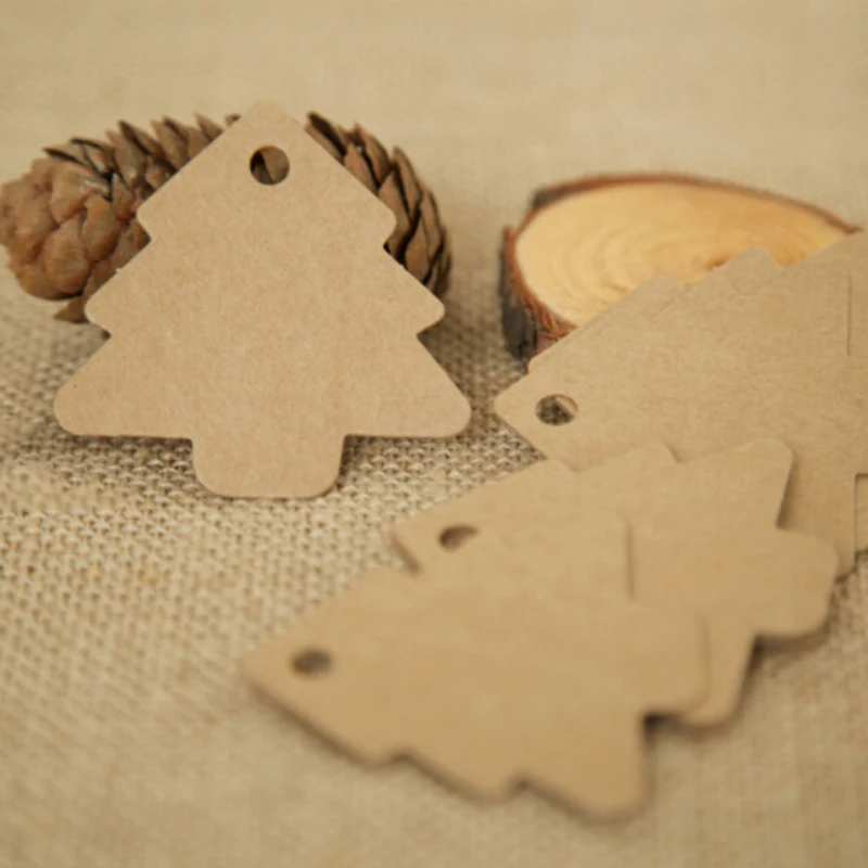 50pc-Christmas-Tree-Kraft-Wedding-Party-Gift-Card-Luggage-Paper-Hang-Tags | Дом и сад