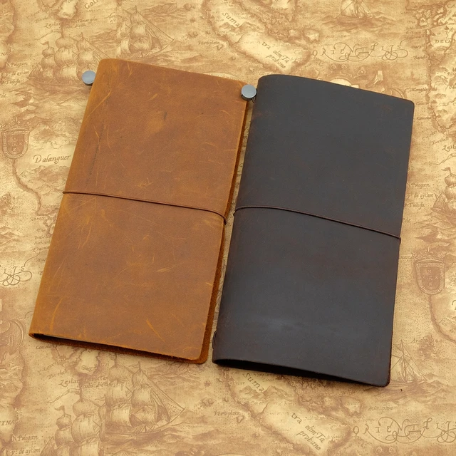 Fromthenon 100% Genuine Leather Notebook Planner Handmade Traveler Journal Passport  Agenda Sketchbook Diary Stationery - AliExpress
