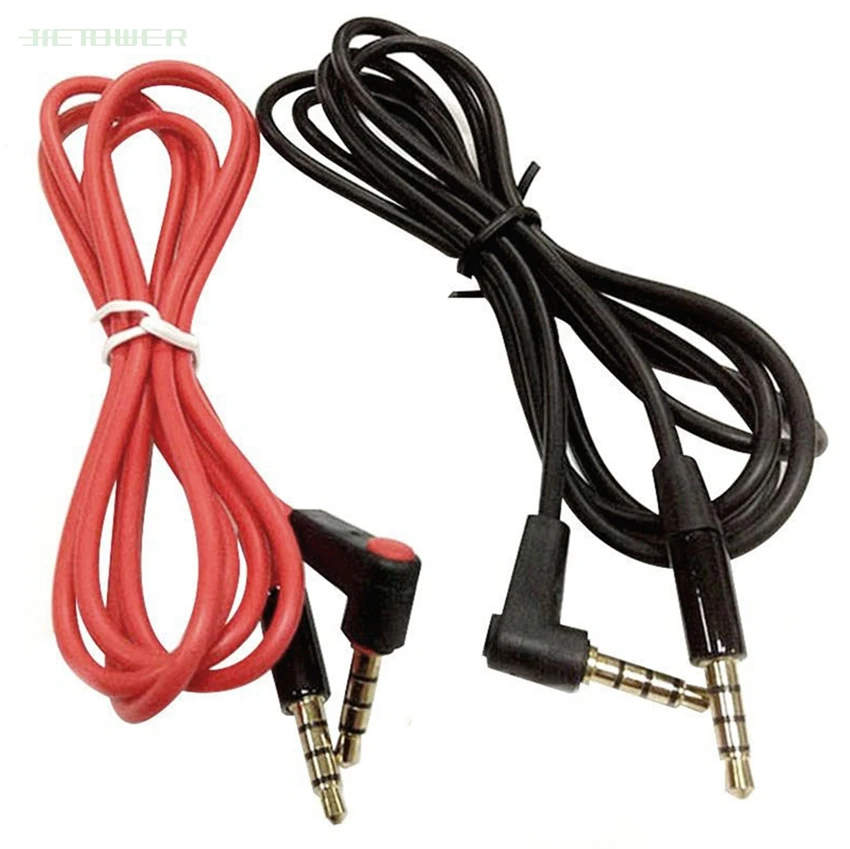 100PCS 90 Degree Angled Short 4 pole 3 5mm to 3 5mm Audio Cable Plug jack 3 5 male to male Car Sound Wire headphone for phones