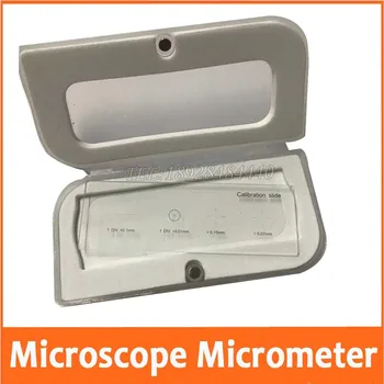 

0.1mm 0.01MM Microscope Stage Micrometer Glass slide Reticle Measuring Microscope Micrometer Calibration Cross Dot with 4 Scales