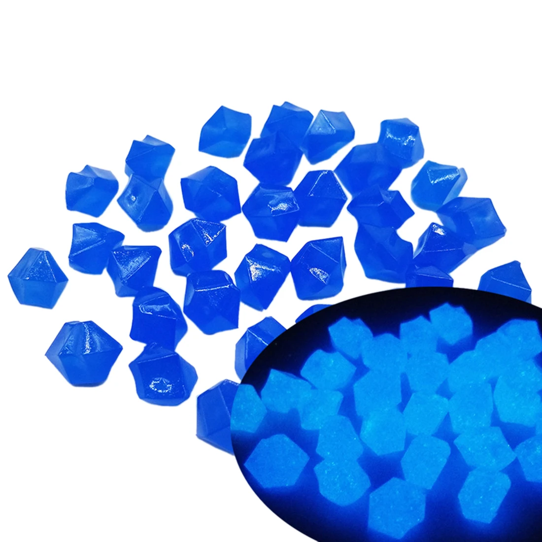 300pcs/600Pcs 14mm Luminous Stones Glow In The Dark Pebbles Glow Gravels For Yard And Walkways Home Decoration Accessories New