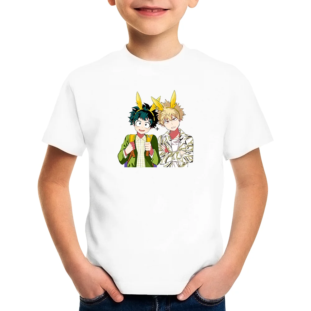 

Anime My Hero Academia Printed Child T-shirts Cartoon Funny Tees Boys/Girls Tops Cotton Baby Clothing Men Women Family T Shirt