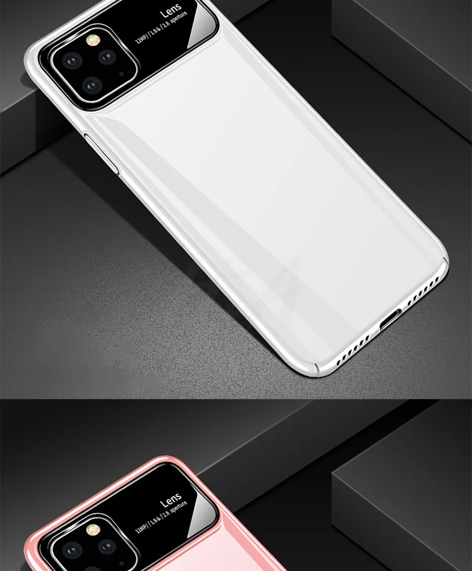H& A роскошный зеркальный Ультратонкий чехол для телефона для iPhone 11 Pro Max X противоударный защитный Жесткий ПК и стекло X Xr Xs Max Fundas Capa
