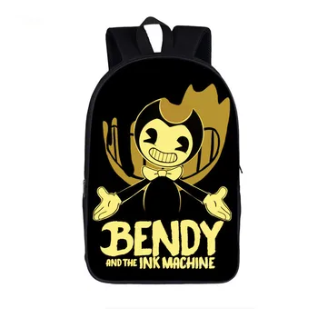 

16 Inch Bendy And The Ink Machine Backpack For Children School Bags Cartoon Game Book Backpack Daily School Backpack Gift