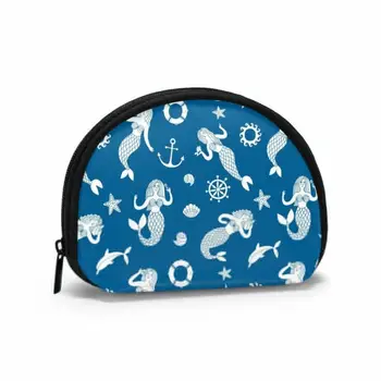 

Cosmetic Organizer Bag Lovely Cartoon Mermaids And Sea Elements Makeup bag Fashion Women Multifunction Beauty Bag