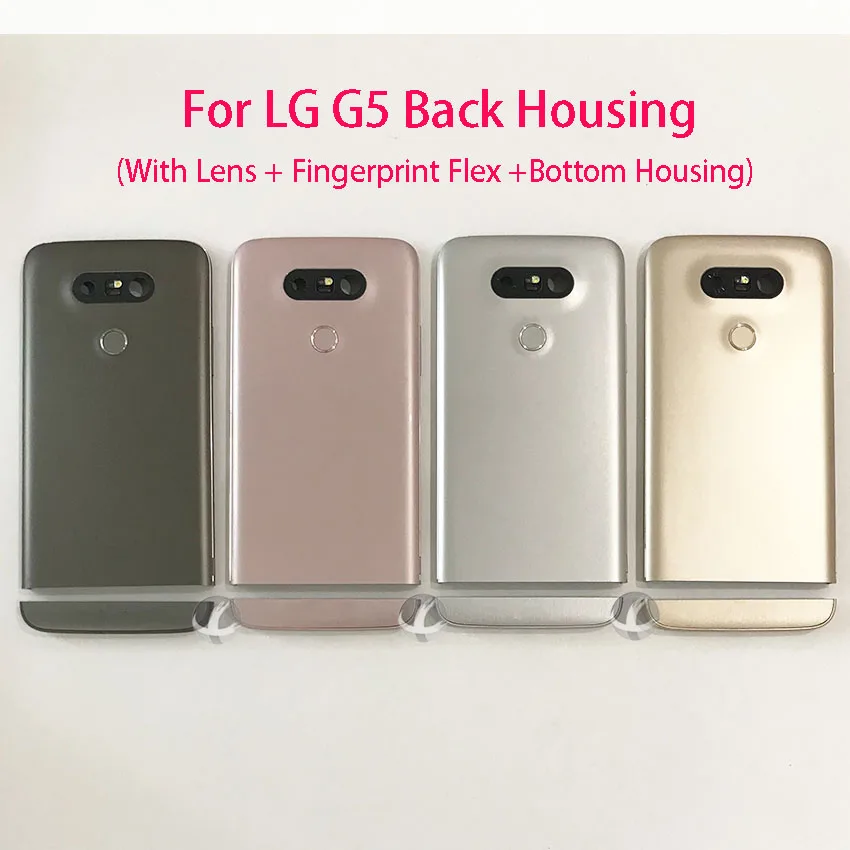 Задний корпус с объективом+ отпечаток пальца+ нижняя часть корпуса для LG G5 F700 H850 H860N LS992 H830 задняя металлическая крышка