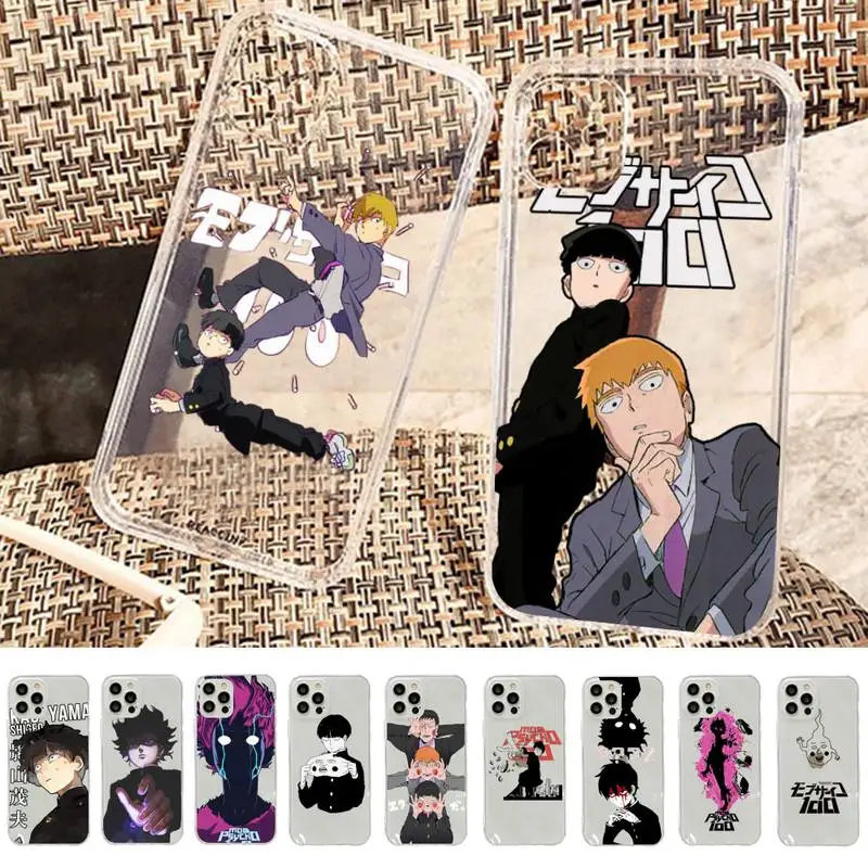 Mob Psycho 100 Anime Phone Case for iphone 13 11 12 pro XS MAX 8 7 6 6S Plus X 5S SE 2020 XR case