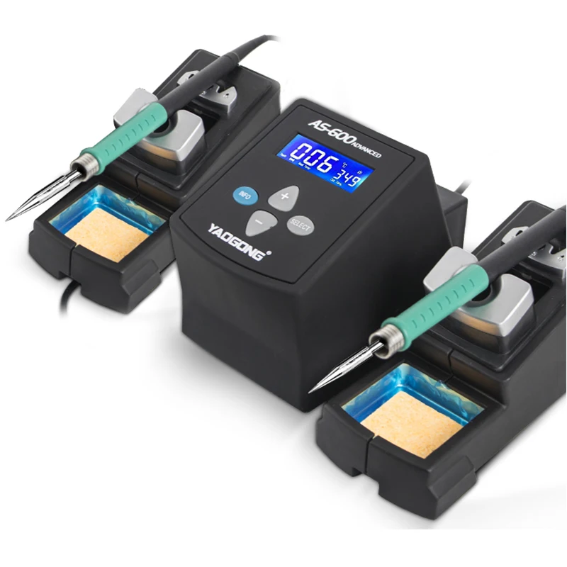 

AS600 Professional High-end Electric Soldering Iron 220v Smart Sleep Lead-free Precise Mobile Repair Tool,Double Iron Work
