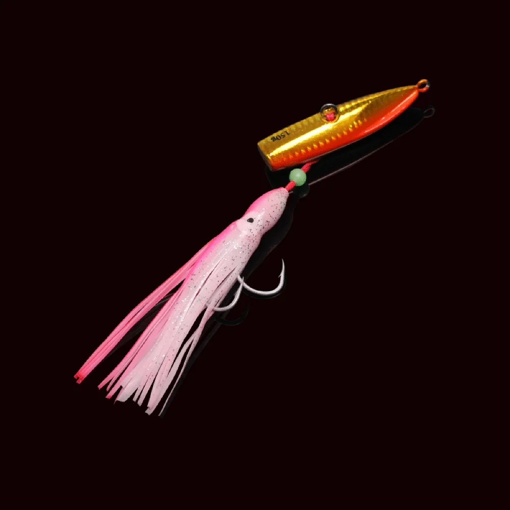 Cabeça de Chumbo Pesca Lula Nadar Baixo Voar Borracha Gabarito Girador Isca 150 - 180 200g 4 Pçs 12 Cheap Iscas artificiais