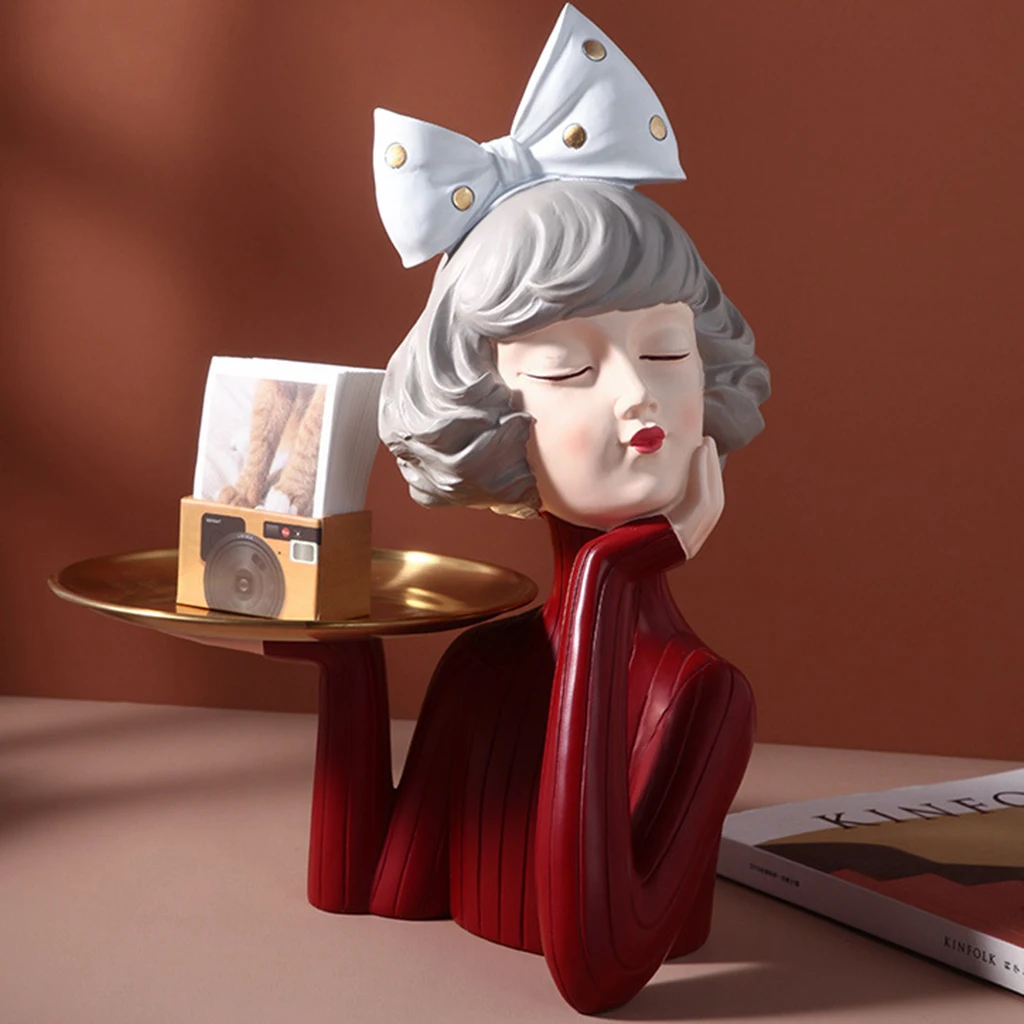 Resin Bubble Girl Figurine Figure Statue Modern Sweet Girl Statue Desktop Ornament Decor table top décor