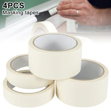 4 шт изоляционная лента белый 25/50 мм односторонняя клейкая лента креп Бумага для живописи масляными красками эскизный чертёж декоративная оконная пленка