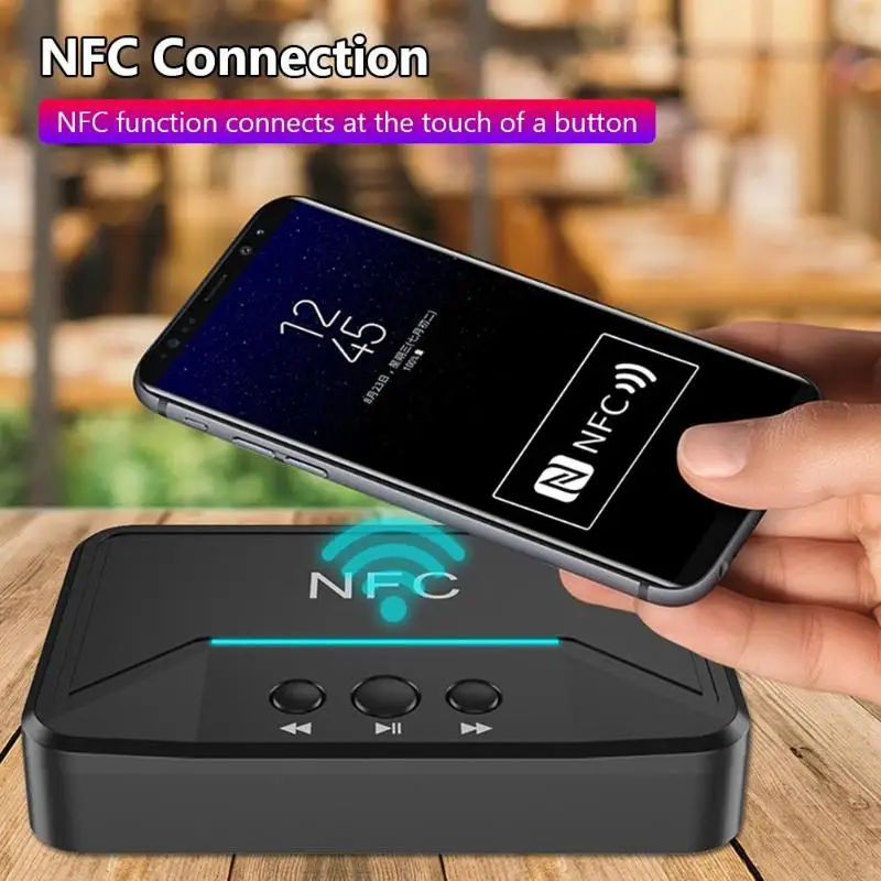 BT200 NFC Bluetooth 5,0 приемник 3,5 мм AUX адаптер беспроводной аудио приемник HiFi Качество звука Поддержка A2DP/AVRCP