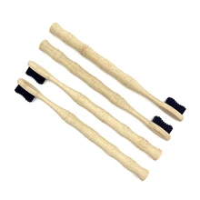 Бамбуковая зубная щетка из природных материалов с бамбуковым держателем мягкая щетина биоразлагаемая Экологичная семейная зубная щетка