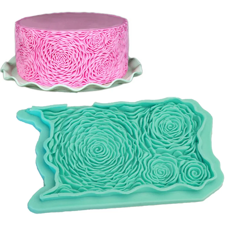 

18.6*10.5*1.2cm Rose Flower Silicone Cake Lace Mold Diy Cake Decorating Fondant Molds Kitchen Baking Tools