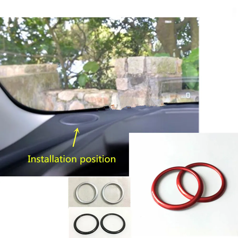 

Car Body Inside Front Instruction Audio Speak Sound Cover Ring Circle Trim 2pcs For Mazda 2 Demio 2015 2016 2017 2018 2019
