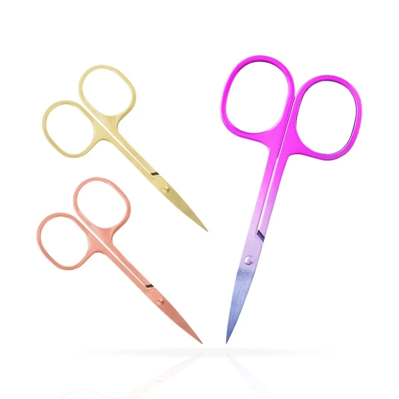 

1pcs Stainless Steel Nail Tools Eyebrow Nose Hair Scissors Cutter Manicure Facial Trimming Tweezer Makeup Beauty Tattoo Supply