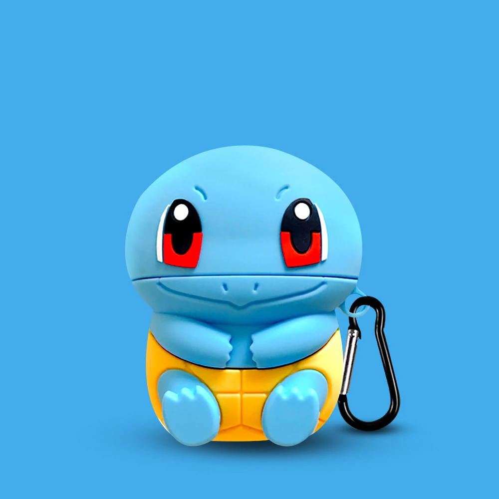 Милый 3D чехол для Pokemon Airpods для Apple Airpods 1/2 или Airpods Pro, защитный силиконовый чехол с брелком
