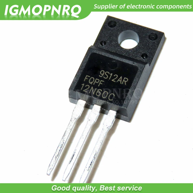 Original com 10 12a Mosfet Transistor Canal N-channel To-220f Novo Peças Fqpf12n60c 12n60c 12n60 600 v