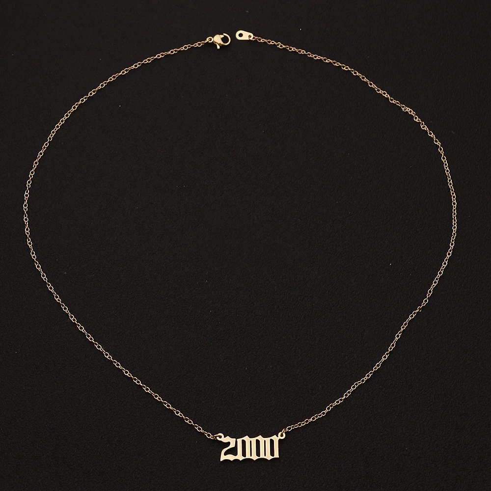 1980-1999- персонализированные год количество ожерелья для женщин на заказ год подарок на день рождения от
