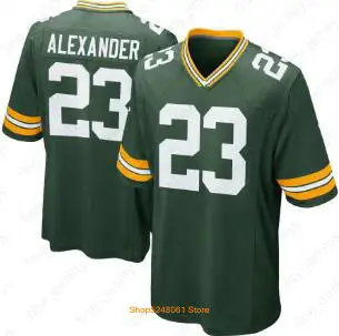 Зеленый 23 Джейр Александер майки 12 Aaron Rodgers Bays 80 Graham Packer 37 Jackson 4 Brett Favre 17 Davante Adams 52 Matthews - Цвет: 1