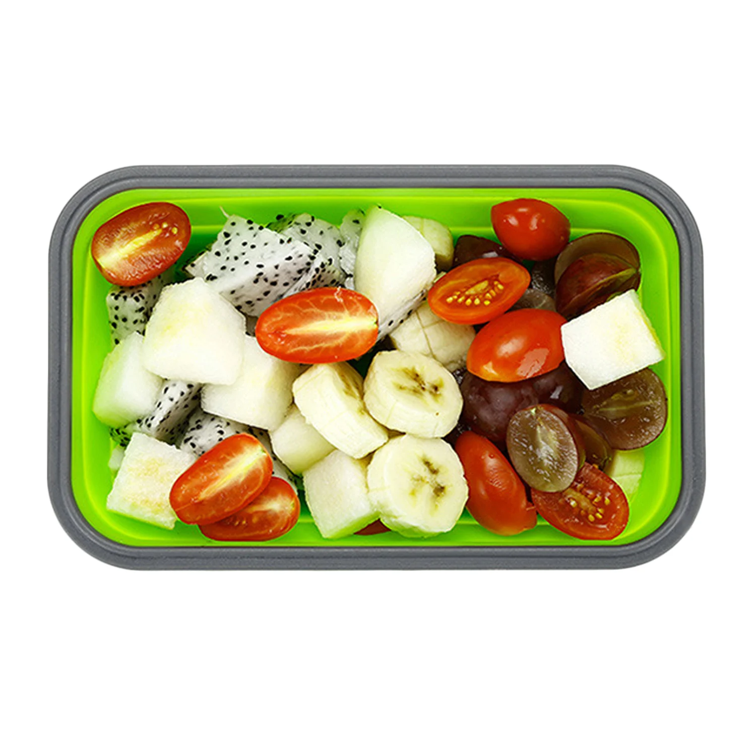 Behogar 3 шт многоразовые Складные Bento Box стекируемые силиконовые контейнеры для хранения продуктов складной Ланч Bento коробки миски Ланчбокс